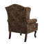 Fauteuil d'appoint à oreilles en lin avec accoudoirs roulés et pieds en bois massif Duward Cranberry-1476103151