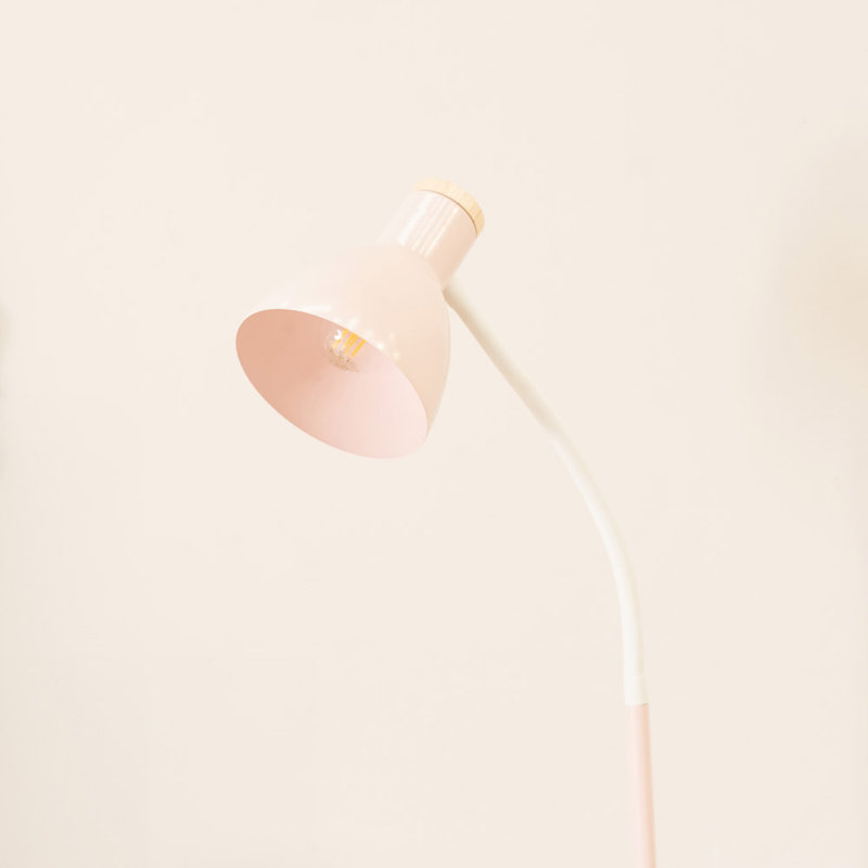 Rokeisha 130cm Traditional Floor Lamp, Blush Pink