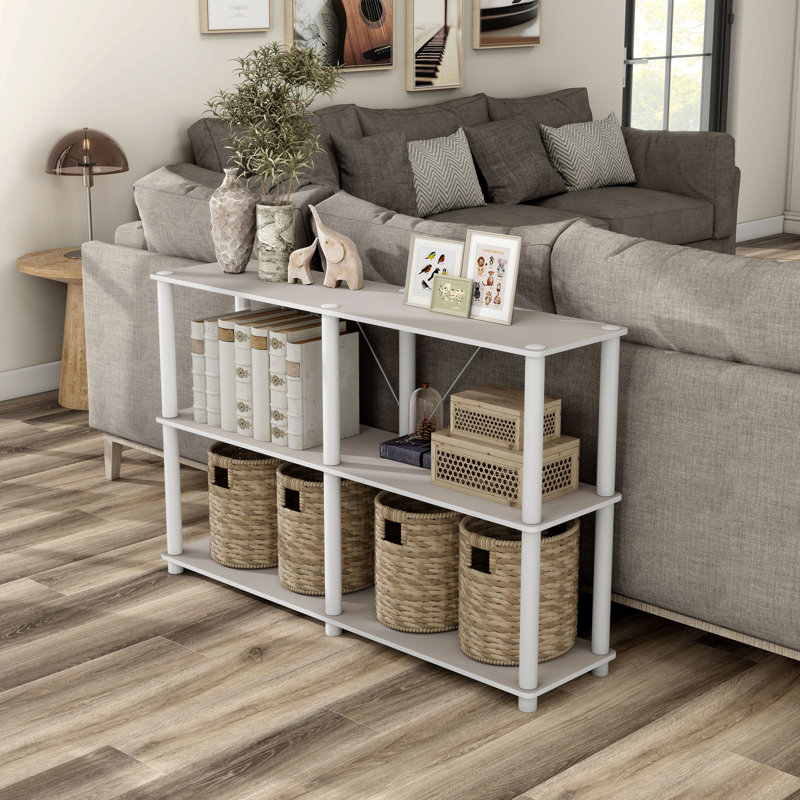 Terzenbach Wide Storage Shelving, (3 Shelves) 30.11"H x 47.24"W x 12"D, Taupe Gray