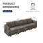 Causeuse 112 po avec rangement Zendajas-87871862