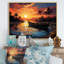 «Coastaltropical Boat At Dusk II», reproduction d'art sur toile encadrée-487627949-488414193