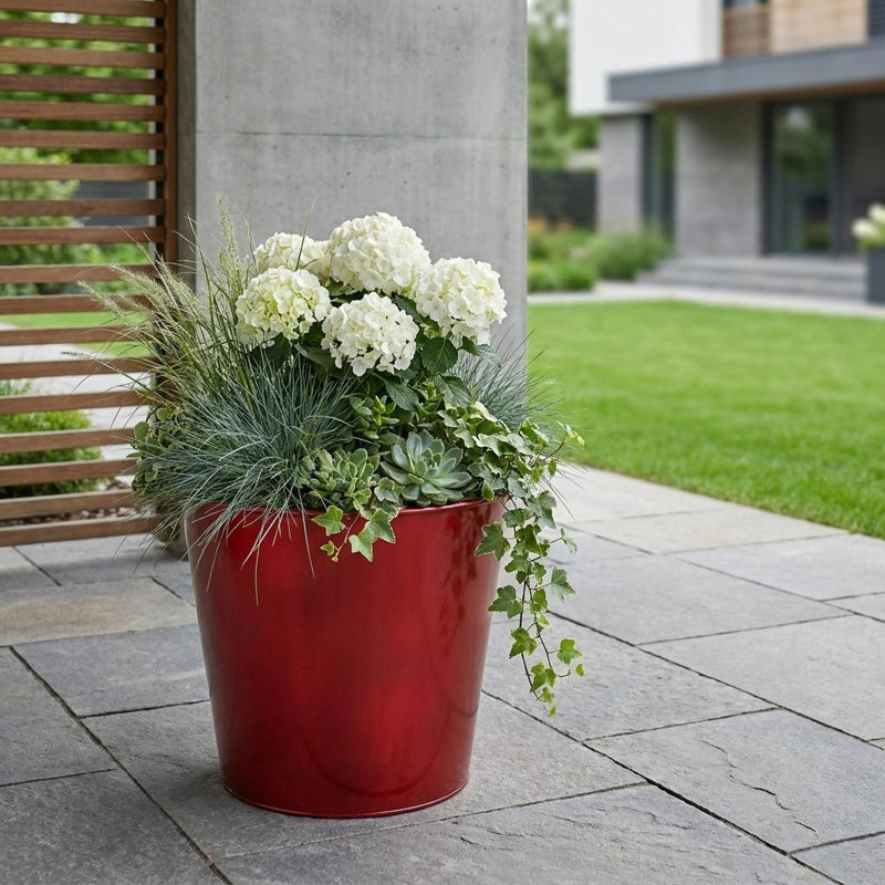 Pot à fleurs rond en plastique recyclé 5 po