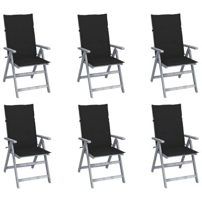 Chaise de patio en acacia avec coussin