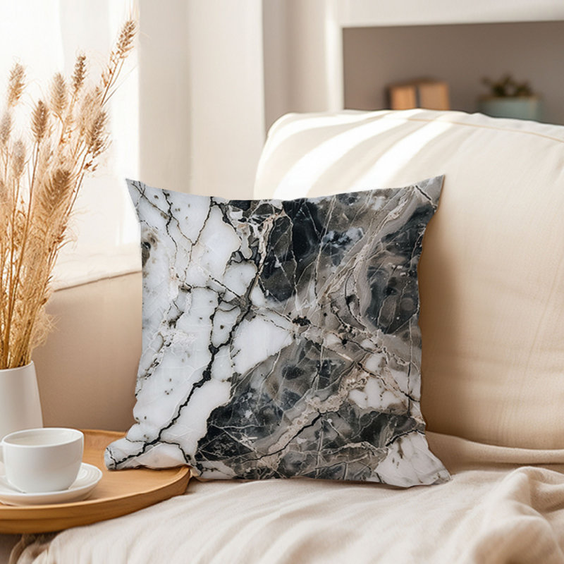 Abstract Marble Agate Geode Pattern - IX Modern Throw Pillow Cover, 20x20