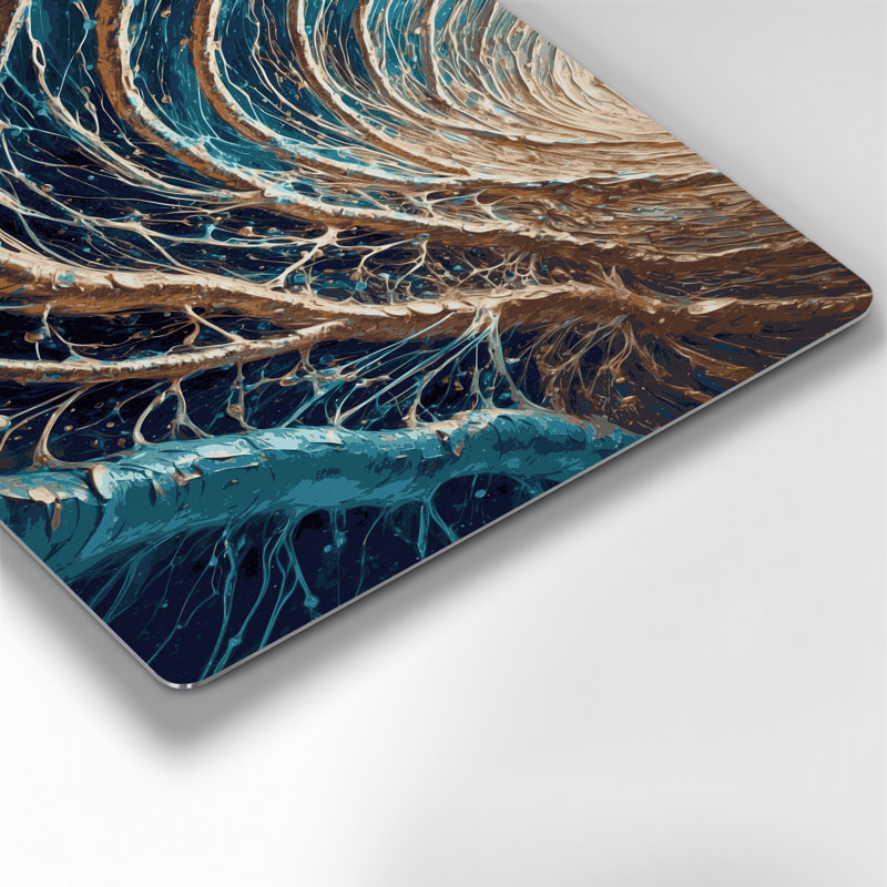 Art mural gris en métal Sci Fi, H 144 po x l 216 po x P 0,05 po