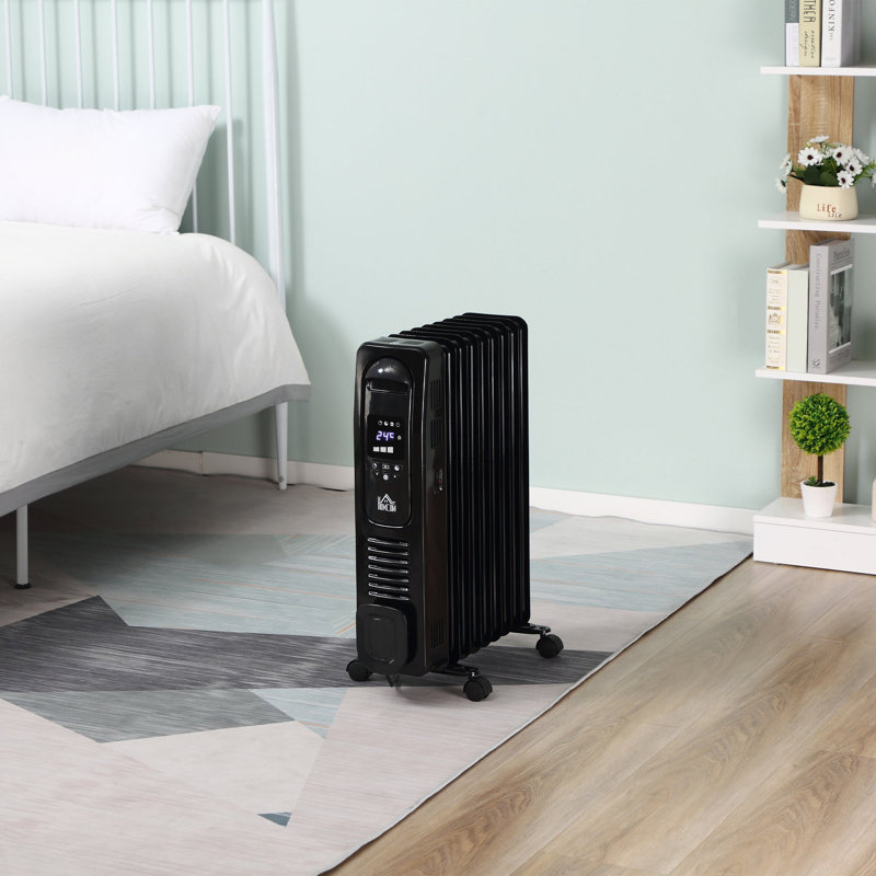 2,000 Watt Electric Radiant Heater with Automatic Thermostat, Black