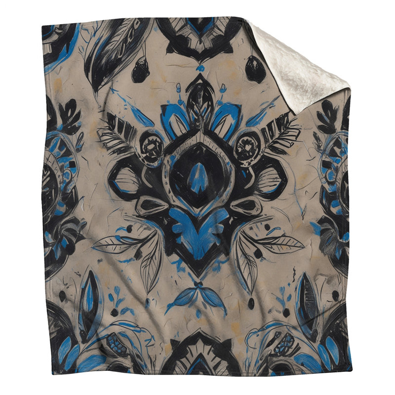 Couvertures complexes à motif floral, L 50 po x H 60 po