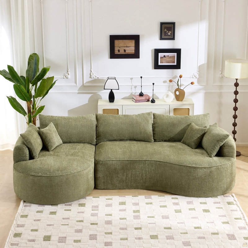 Canapé 124,5 pouces, Vert