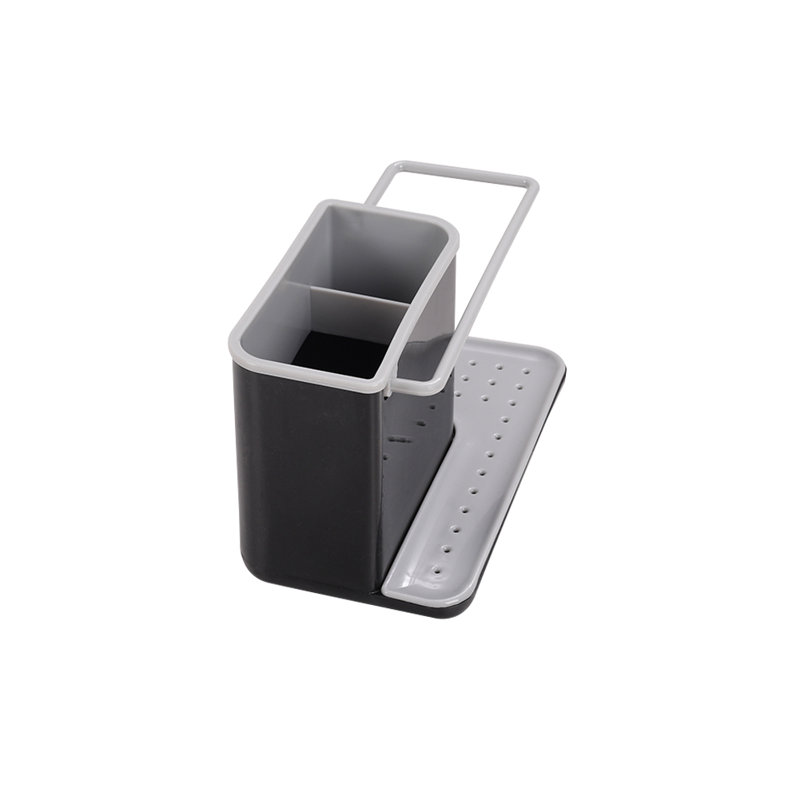 Genata Plastic Sink Caddy, Black/Gray