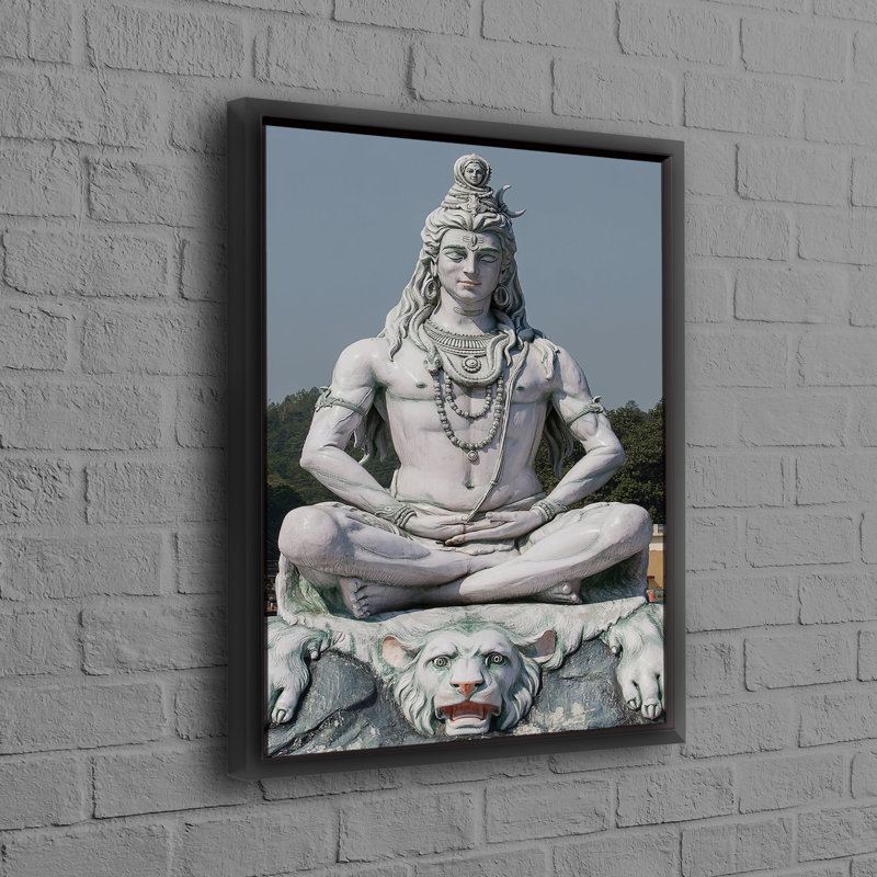 Print on Canvas, 100 cm H x 70 cm W, Framed Print without Mat, Black