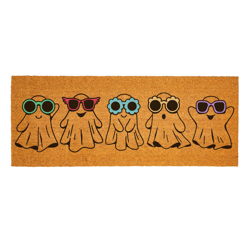 Tapis en fibre de coco Summerween Creep it Real, 60 po x 24 po