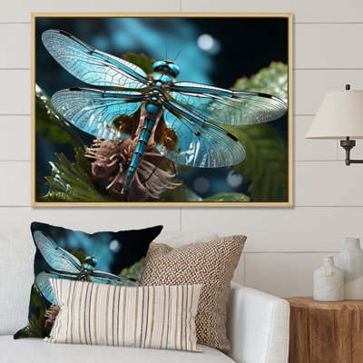 " Teal Dragonfly Airborne Jewel "