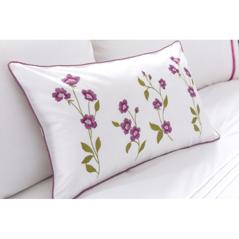 Floral Rectangular Throw Pillow Cover