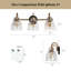 Almine 23" W 3-Light Iron Vanity Light with Textured Glass Shades