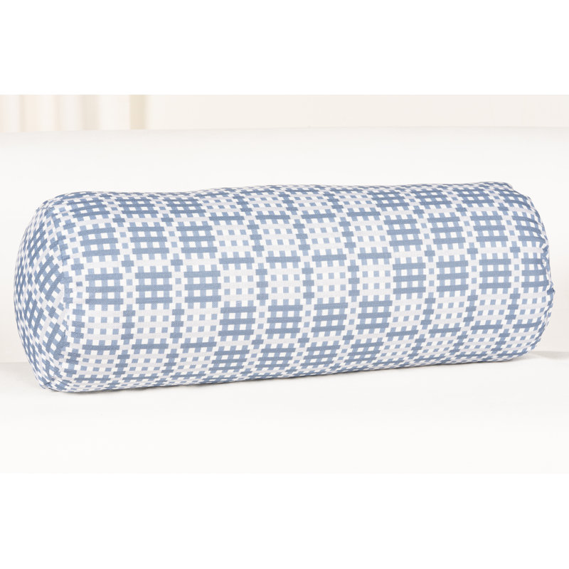 Coussin Pixel, Bleu géométrique, Traversin H 8 po x l 39 po
