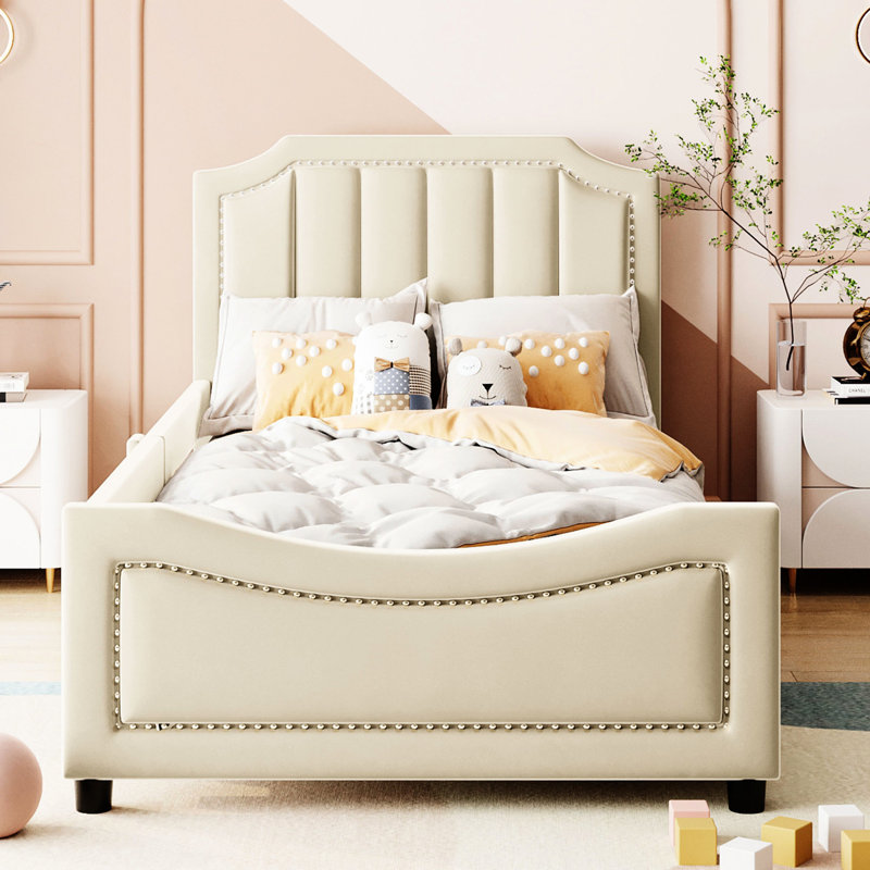 Lit de jour simple Classic Stripe, Beige