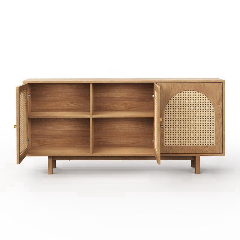 Rattan Plaited Arched Door Sideboard Cabinet