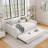 Daybed With Trundle Upholstered Bed With Vertical Stripes-144972067-144972061