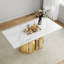 Table de salle à manger rectangulaire 70 "pour 6 à 8 personnes avec base en acier inoxydable 70"-1331054991-1331054988