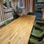 Staved Oak Dining Table Slim X Legs-187331190