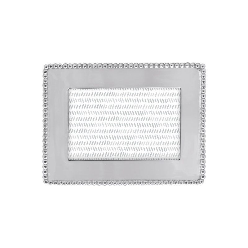 Beaded Metal Picture Frame, 6" H x 4" W
