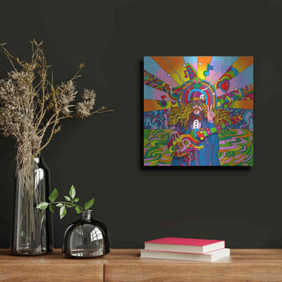 «Hippie Musician» par Howie Green, art mural en métal