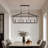 Hertford 6-Light Steel Dimmable Linear Chandelier -2057452407