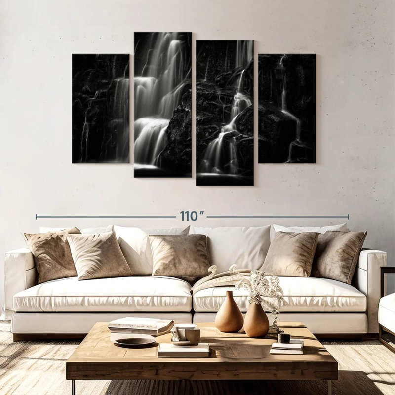 Alvord Dark Waterfalls, 54" H x 84" W