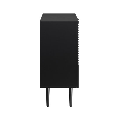 Ayden 35" H 2-Door Fluted Accent Cabinet with Adjustable Shelves