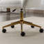 Chaise de bureau pivotante en tissu Teddy