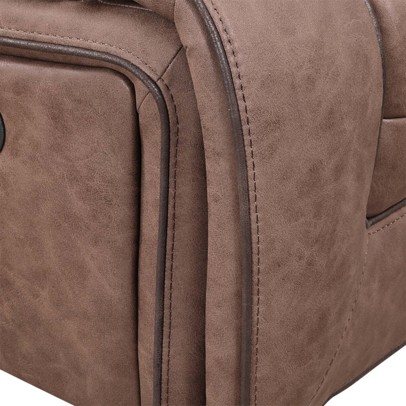 Luxueux fauteuil oscillant manuel inclinable avec accoudoirs coussinés et conception élégante en forme de passepoil pour un confort et un style ultimes