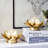House of Hampton® Set of 2 Gold Lotus Table Lamp Battery Powered 6''Tall
