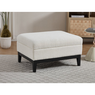 33.85" W Upholstered Storage Ottoman