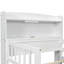 Lit plateforme blanc avec éclairage à DEL, tête de lit avec rangement, tête de lit multifonctionnelle et 2 compartiments à tiroirs avec garde-corps fonctionnels en bois