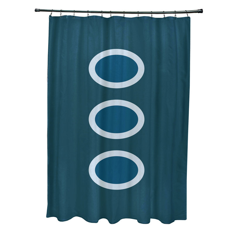 Rideau de douche simple Ashcraft, Bleu sarcelle