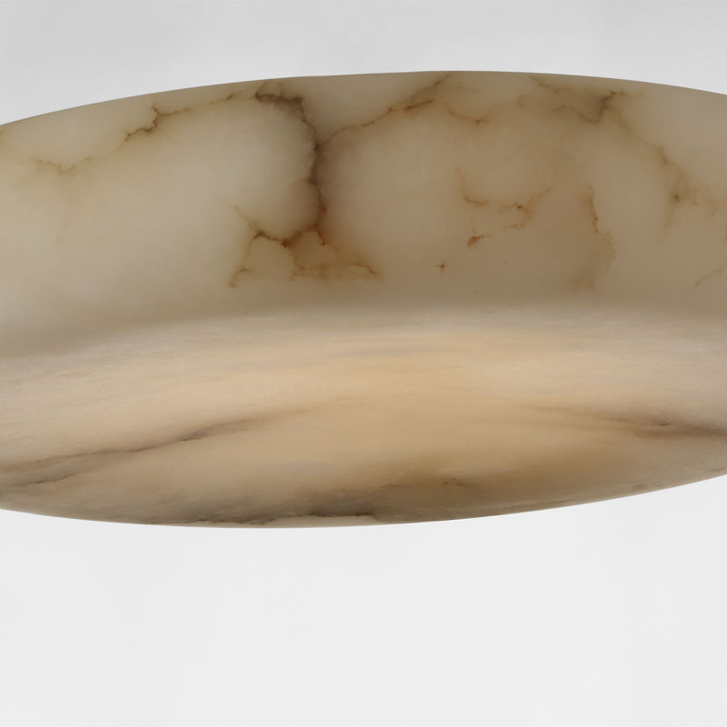 Kelly Wearstler Formosa 22" Flush Mount, Alabaster/Bronze