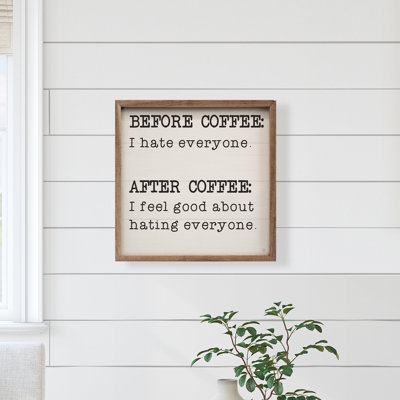 Before Coffee After Coffee White