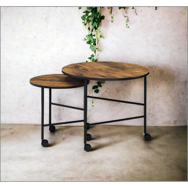 Ensemble de tables gigognes Oblis Vintage Oak