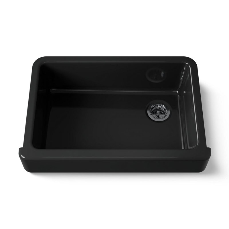 Évier encastré à simple cuve Kohler Whitehaven L 32-1 / 2 po x l 21-9 / 16 po x 9-5 / 8 po, Noir