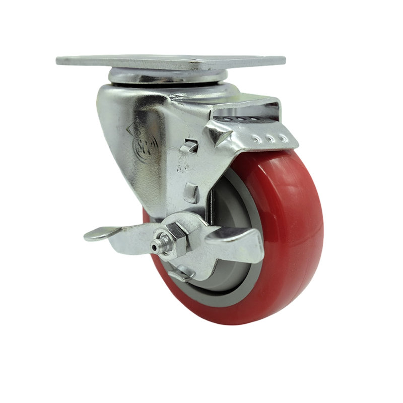 Polyurethane Caster, Red