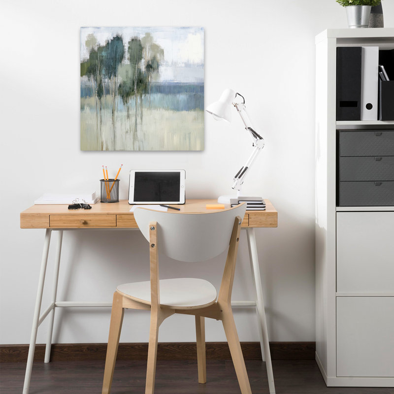(Ya103-A) Art contemporain boisé, H 18 po x l 18 po