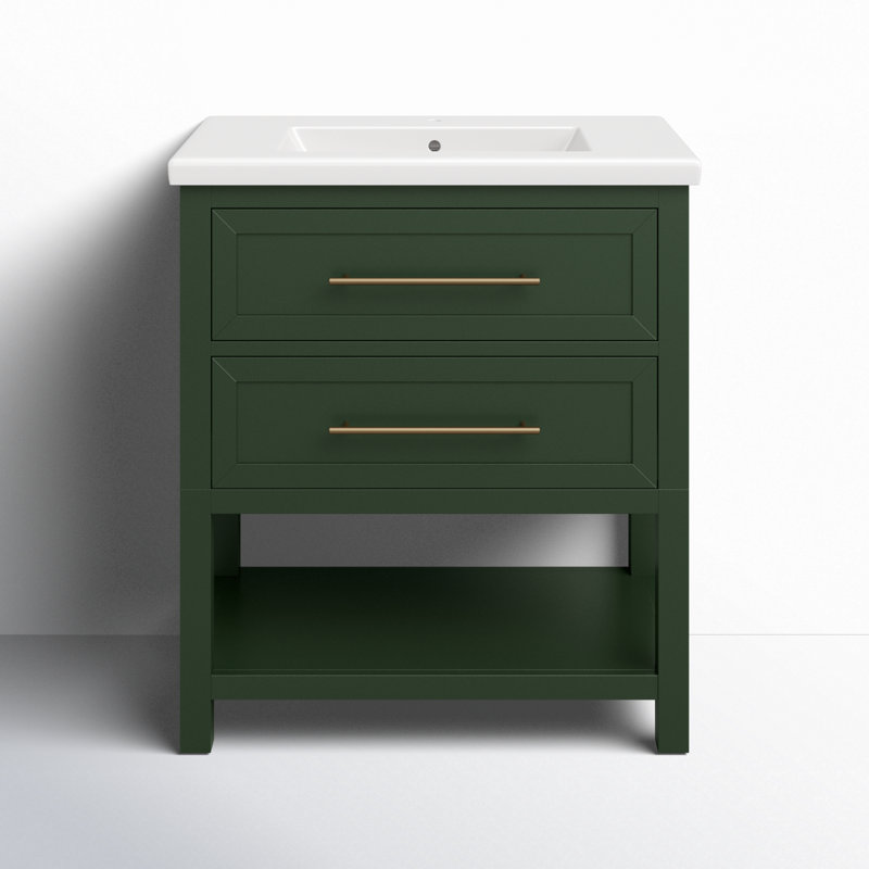 Ensemble de meuble-lavabo simple 30 po Bickley, Vert Muir