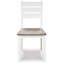 Chaise d'appoint à dossier échelle en blanc