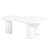 Easy Assembly Nesting Coffee Table Set Of 2, Cream Style Cloud Coffee Table With Round Small Side Table,  Irregular Center Table With Thick Legs For Living Room, White