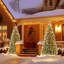 Lighted Artificial Christmas Tree with Snow Effect PVC/PE Pine Christmas Tree Realistic with Base-1177680603-1177680599