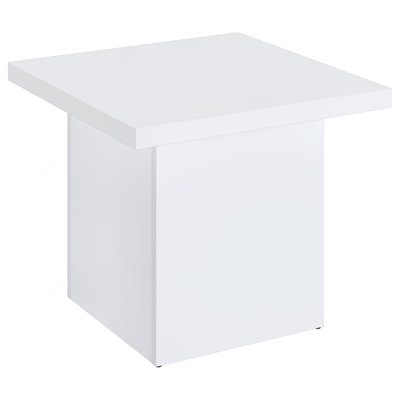 Table de bout blanche ultrabrillante
