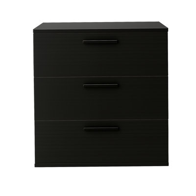 Morgan Three-Drawer Modular Jumbo Chest in Black