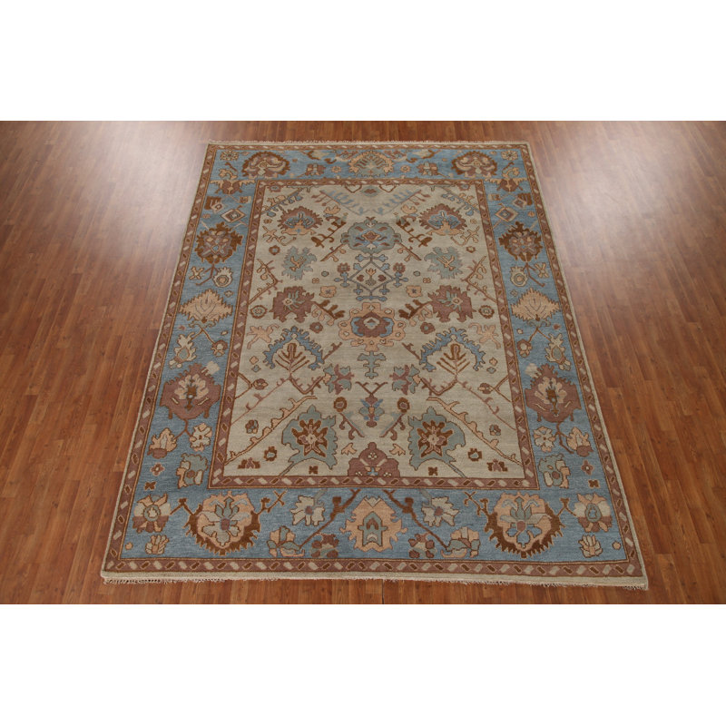 Tapis à motif floral All-Over Oushak 9x12