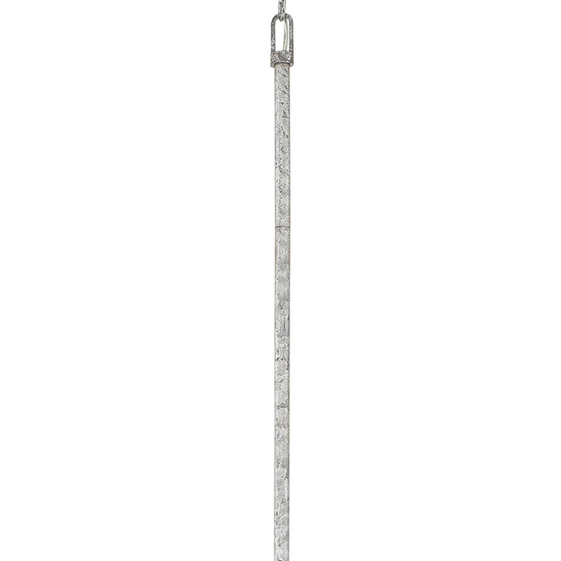 Tige d'accessoire en acier 12 po, Zinc patiné, 0,5 po