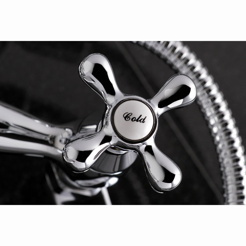 Victorian Elegance Polished Chrome Clawfoot Tub Faucet with Handshower